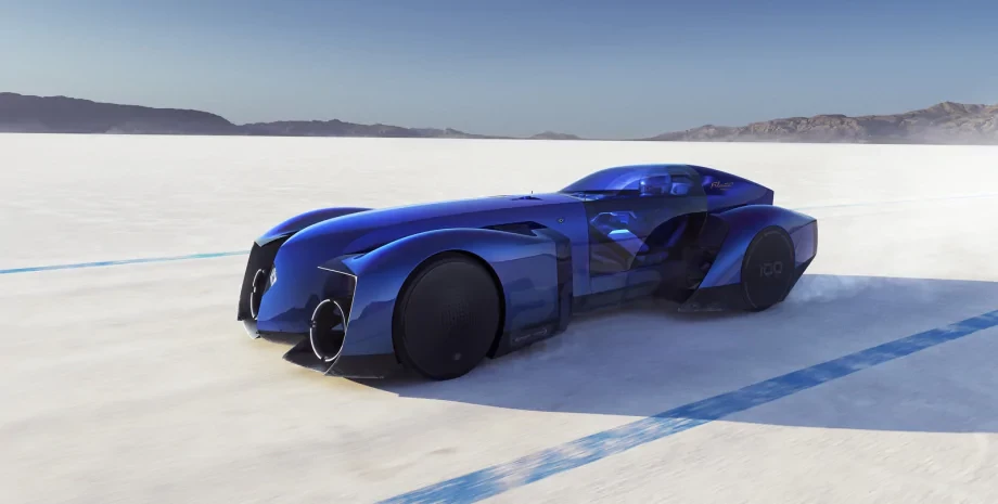 Renault Filante Record 2025: Электрический болид в стиле Бэтмобиля с ручным управлением